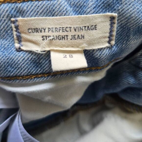 Madewell Curvy Perfect Vintage Straight Jeans Size 28 Distressed - Picture 7 of 7